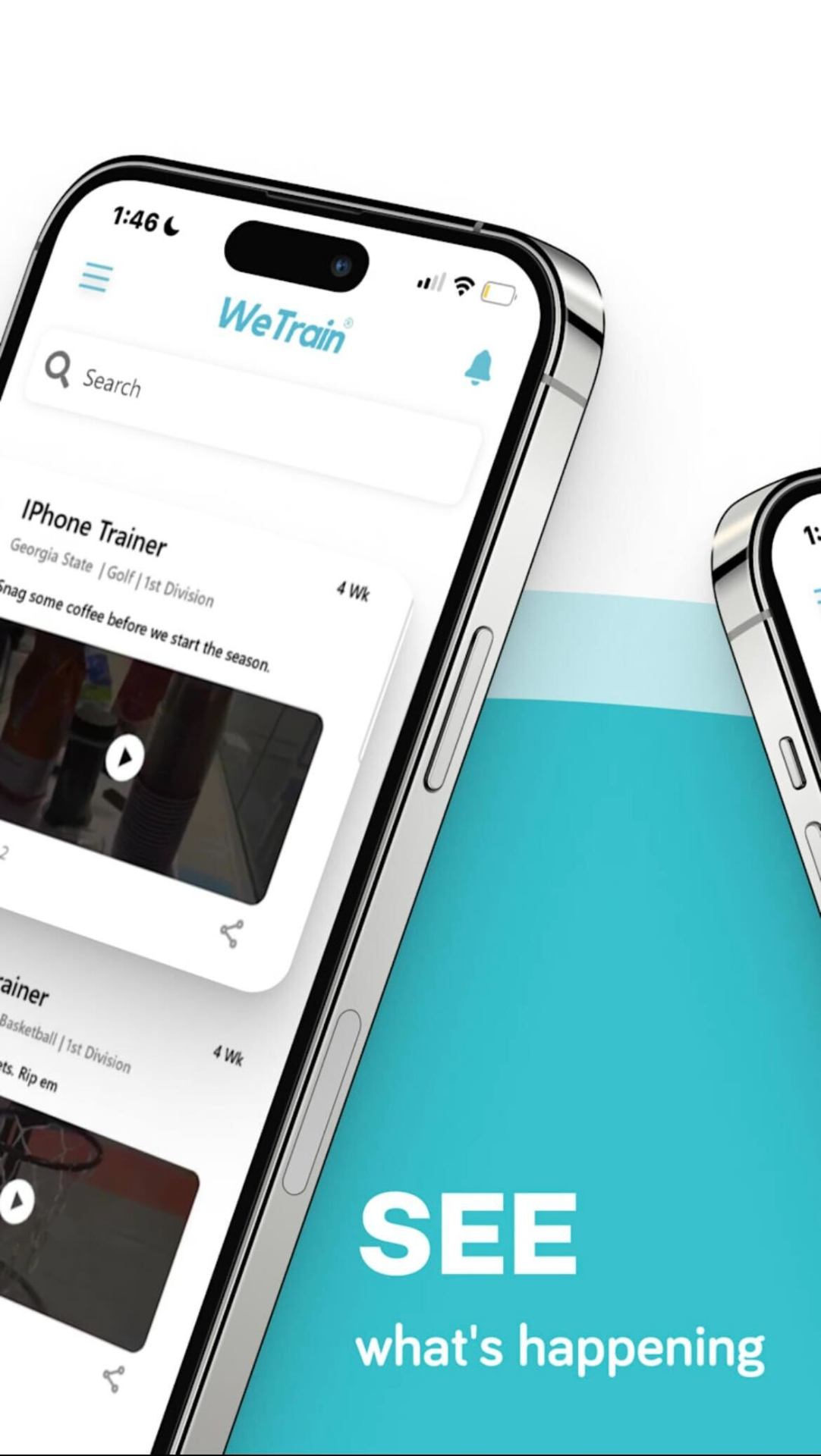 WeTrain app — see what's happening on your feed