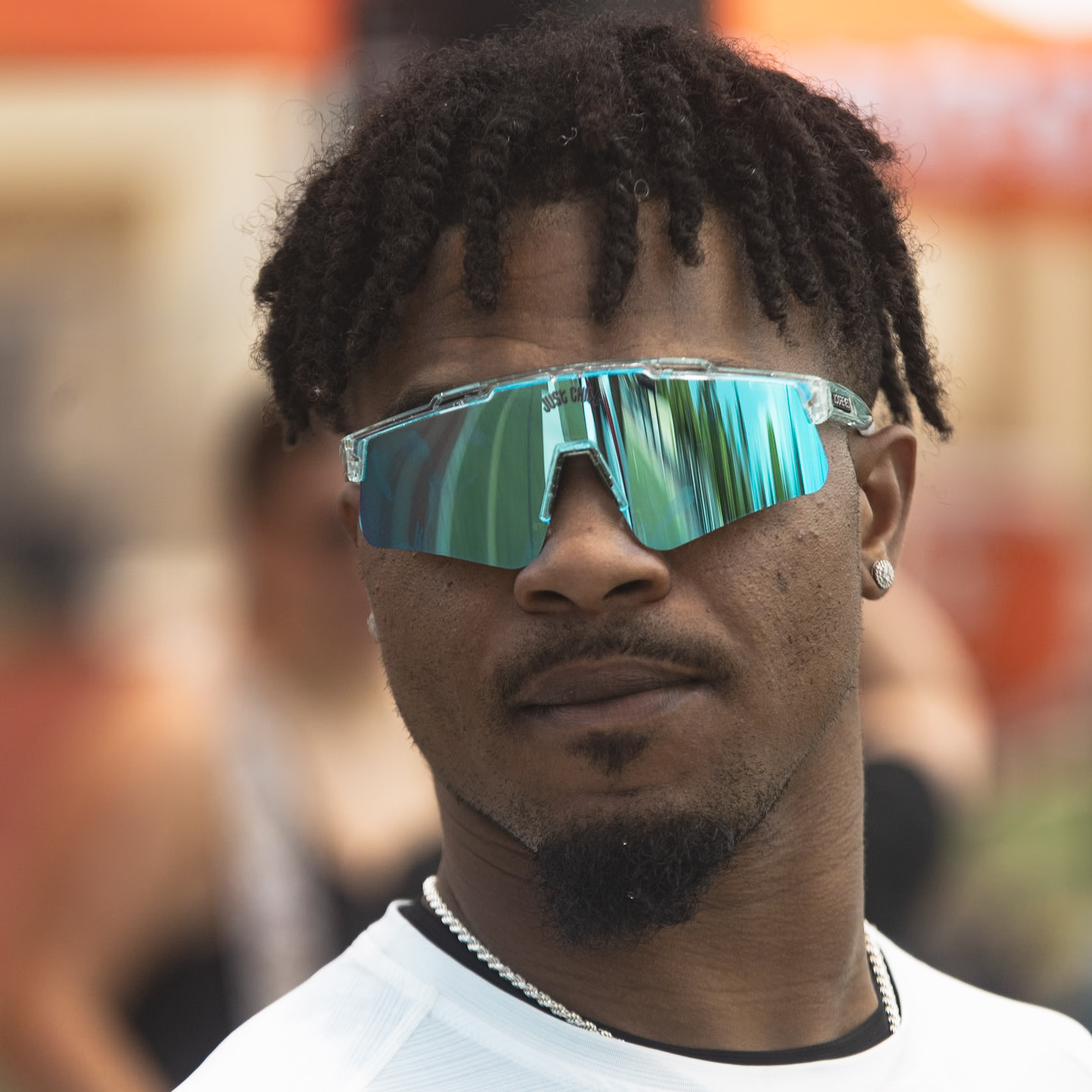 Close-up of a WeTrain athlete focused on the field