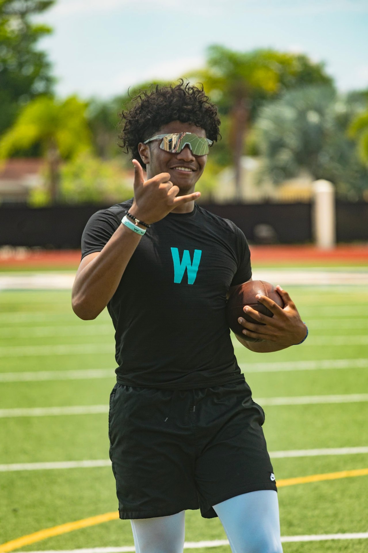 Austin Simmons at the WeTrain Academy youth football camp